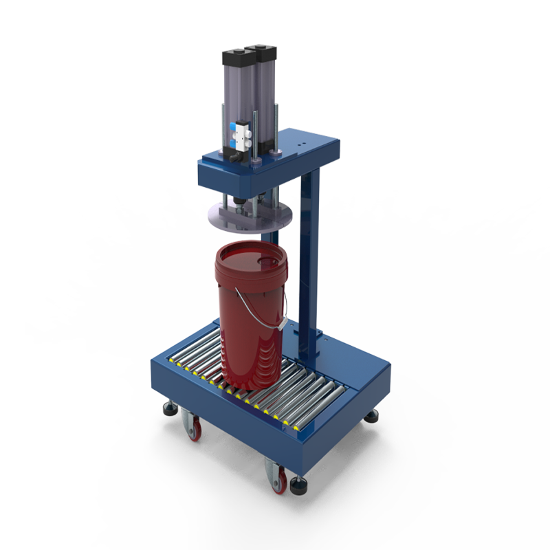 敞口式桶自动压盖机