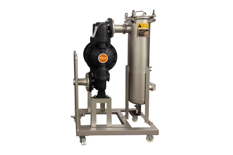 袋式过滤器隔膜泵移动小车